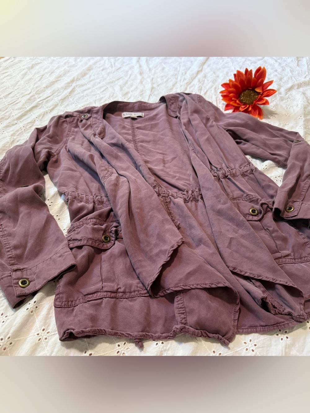 🌻Knox Rose Washed Plum Utility Jacket size small